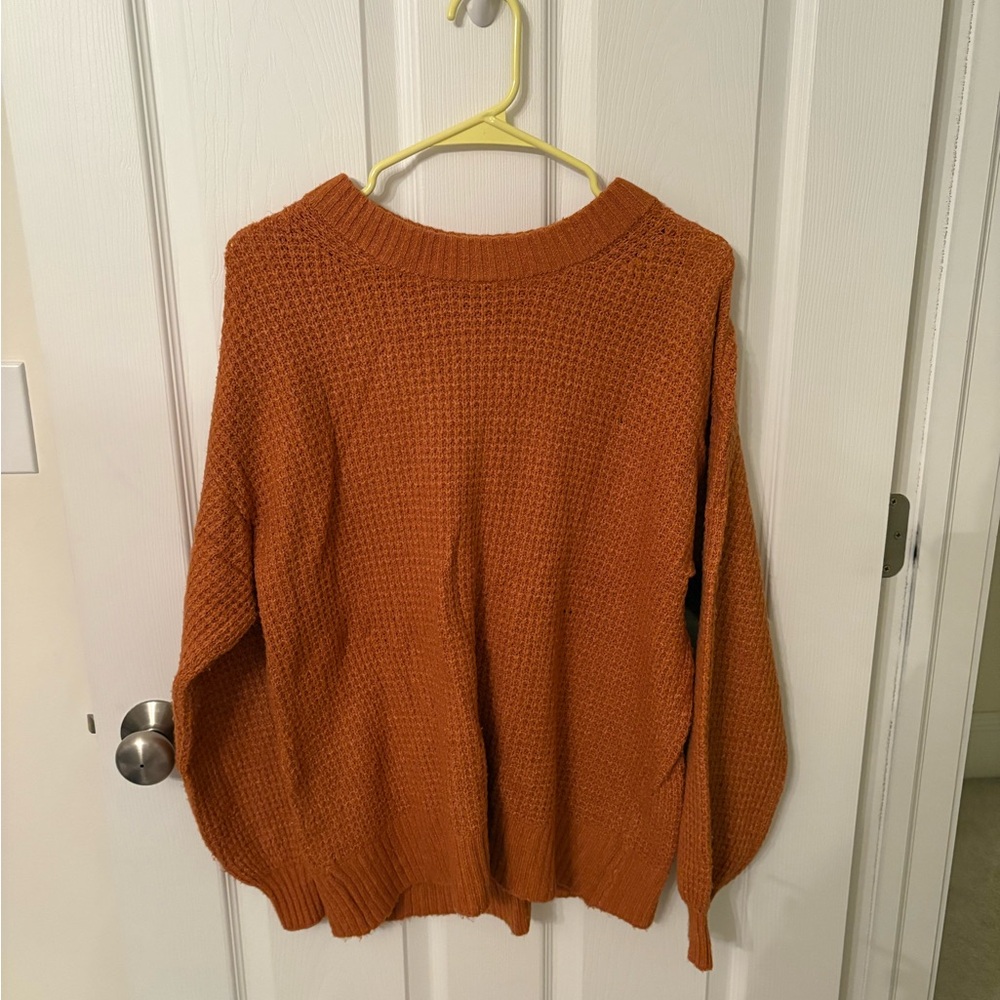 American Eagle Outfitters Orange Knit Sweater